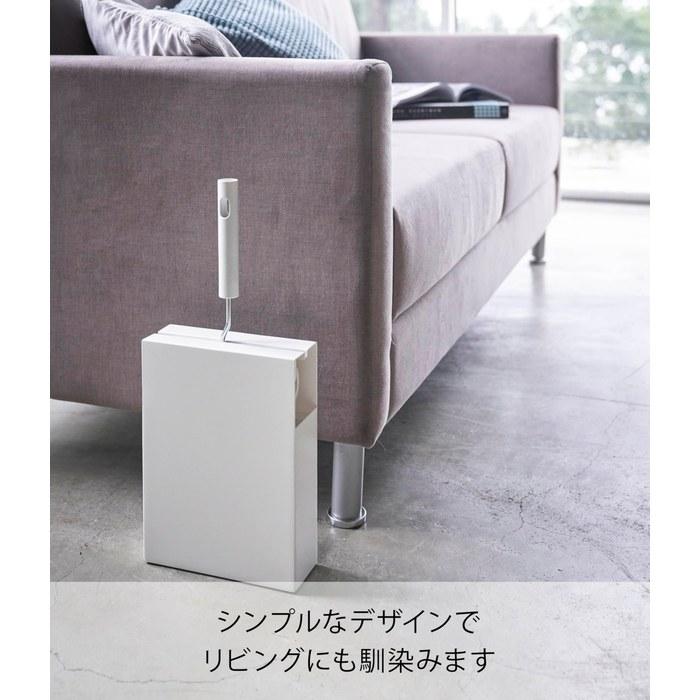 Yamazaki Carpet Cleaner Stand White, Approx. W20xD7xH27.5cm Tower, 4325, Tower Adhesive Cleaner Storage
