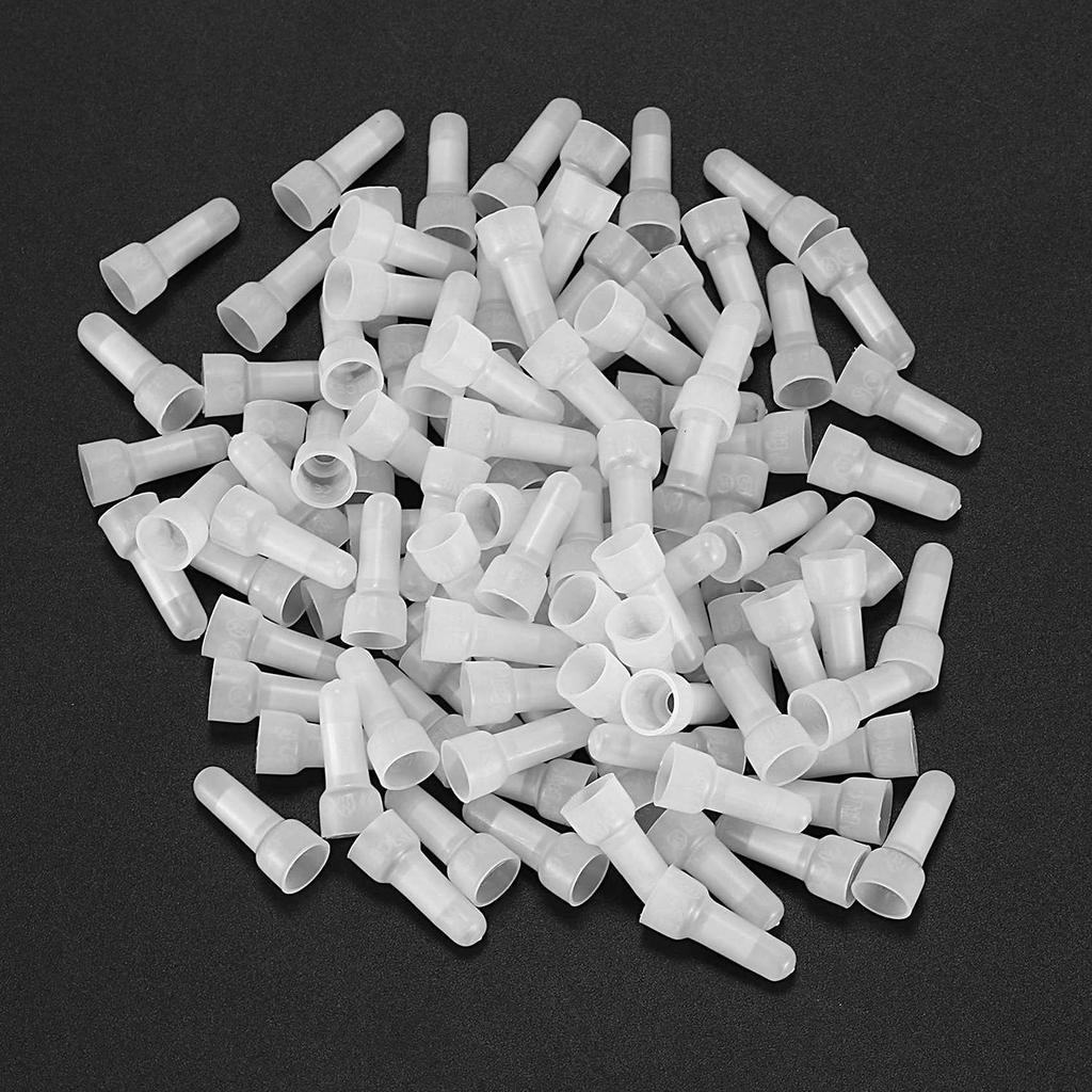 Pasotim 300pcs 22-16 GA AWG Closed End Crimp Cap Splice Gauge Wire Connector Terminals (White)