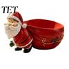 Holiday Party Serving Bowl Santa Claus Candy Bowl, Resin Christmas Desktop Organizer, Decorative Fruit Dish, Gift for Family Creative Storage Tabletop