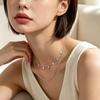 Twisted Double-Layer Titanium Steel Necklace with Tassel - Fashionable and Versatile Clavicle Chain for Women