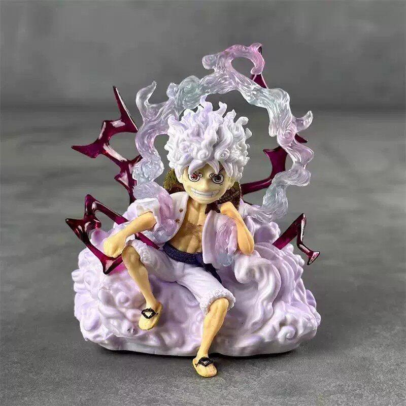 One Piece Gear 5 Luffy Seated Anime Figure Desktop Ornament