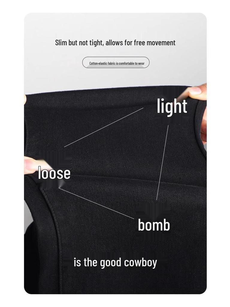 Women's High-Waisted Black Micro-Flare Jeans, Slimming and Slim-Fitting, Horseshoe Split, 2025 Early Spring Collection