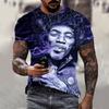Nuova T-shirt 3D Harajuku Stampa Bob Marley da Uomo a Maniche Corte Estiva Casual Traspirante Oversize Moda Popolare Cime Rapper