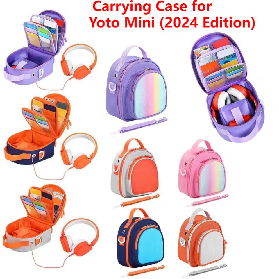 Hard Carrying Case for Yoto Mini Kid Music Player Shockproof Storage Bag for Yoto Mini (2025 Edition) Large Size Card Holder Bag violetto