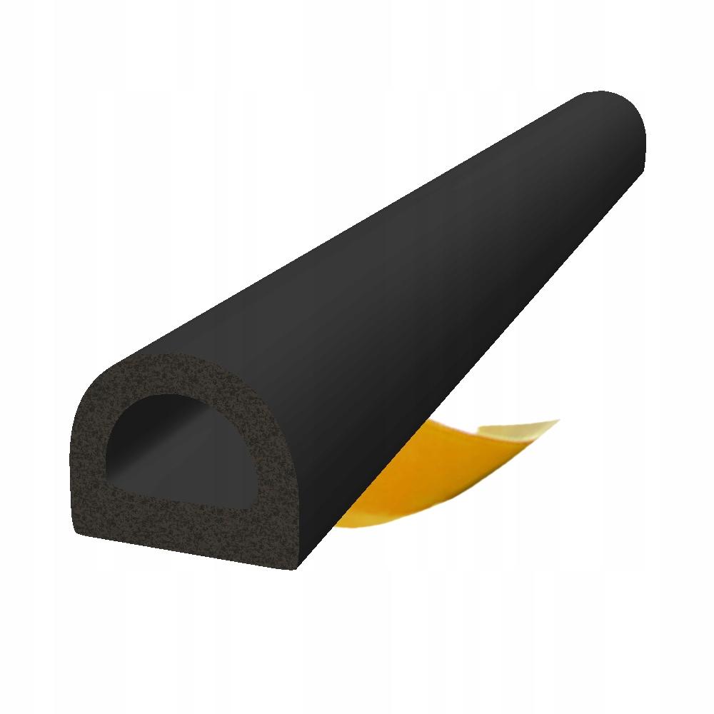 Self-adhesive door window seal D9x7.5mm BLACK