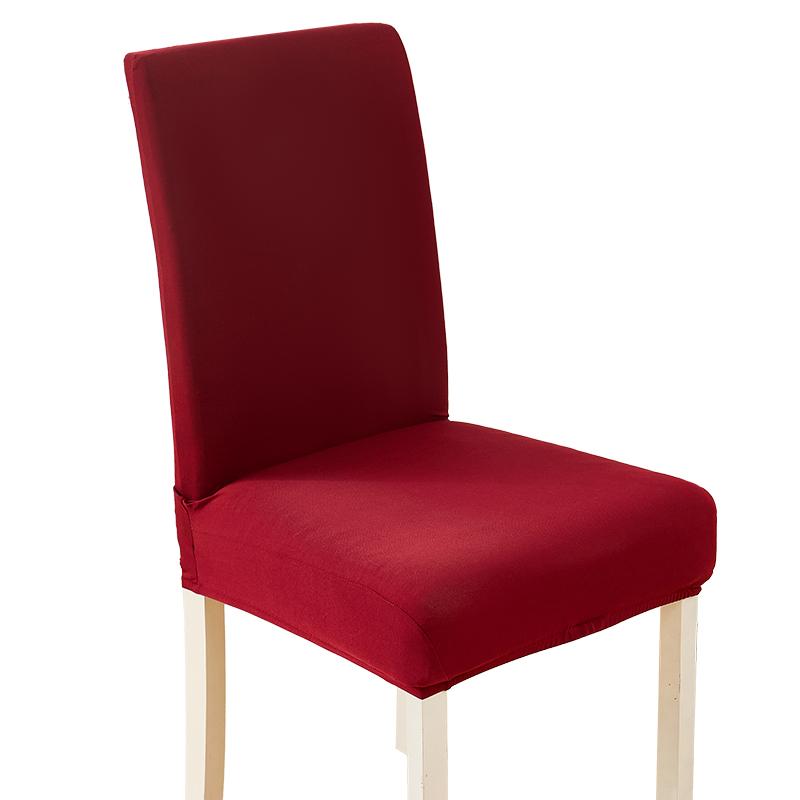 1/2/4/6/ Elasticized Spandex Chair Seat Cover Elasticized Home Restaurant Elasticized Solid Color Chair Flexible Cover Fabric Chair Seat Cover