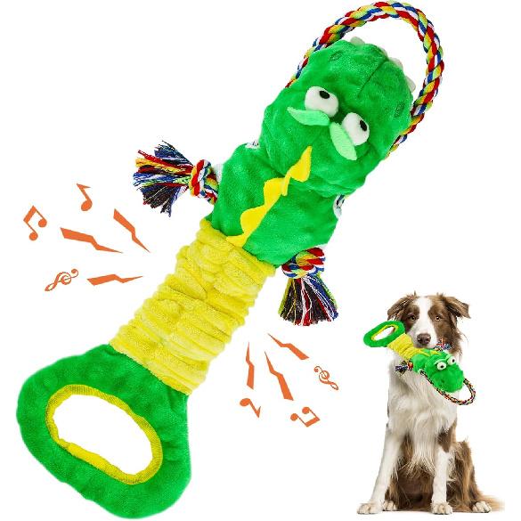 Tough Dog Toys for Aggressive Chewers, Interactive Tug of War Dog Toy to Keep Them Busy, Dog's Squeak Toys for Large Dogs, Dogs Chew Toy for Teething