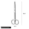 420 Stainless Steel Multi-Purpose Scissors: Large Curved, Straight, Round Tip for Surgical, Beauty, Nose Hair, Eyelid, and Teaching Use.