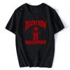 DEATH ROW RECORDS T Shirt Men  High Quality Aesthetic Cool Vintage Hip Hop Tshirt Harajuku Streetwear Camisetas Hombre