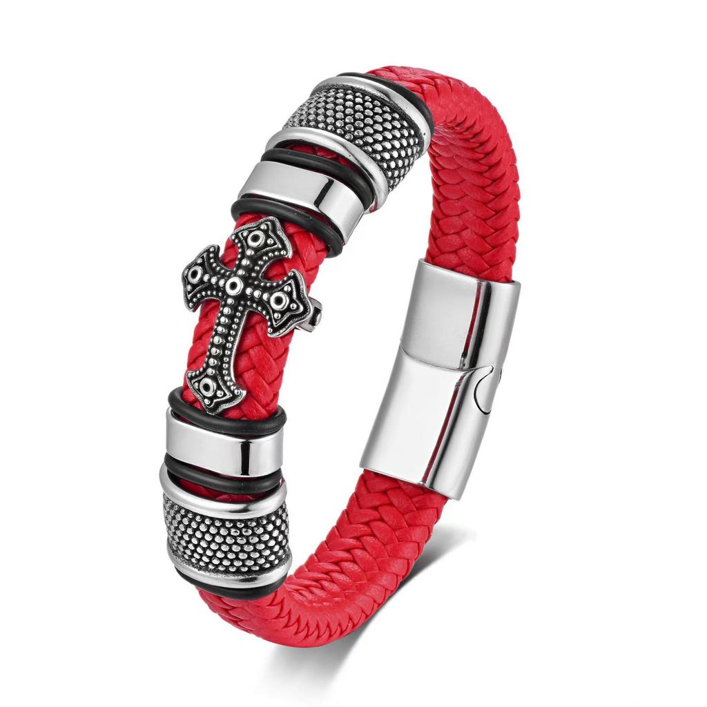 Men's Fashion Personality Leather Woven Bracelet