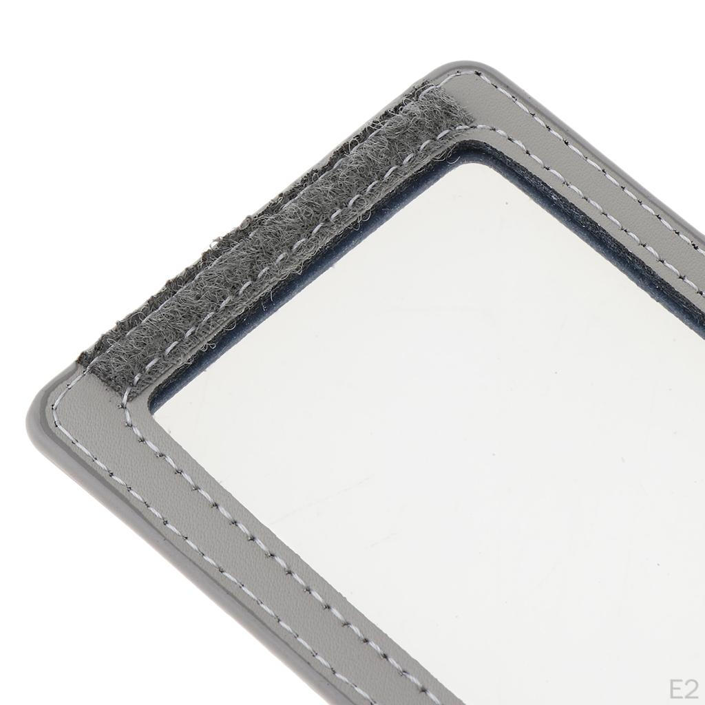 Badge Card Holder PU Leather Name Tag with 2 Slots