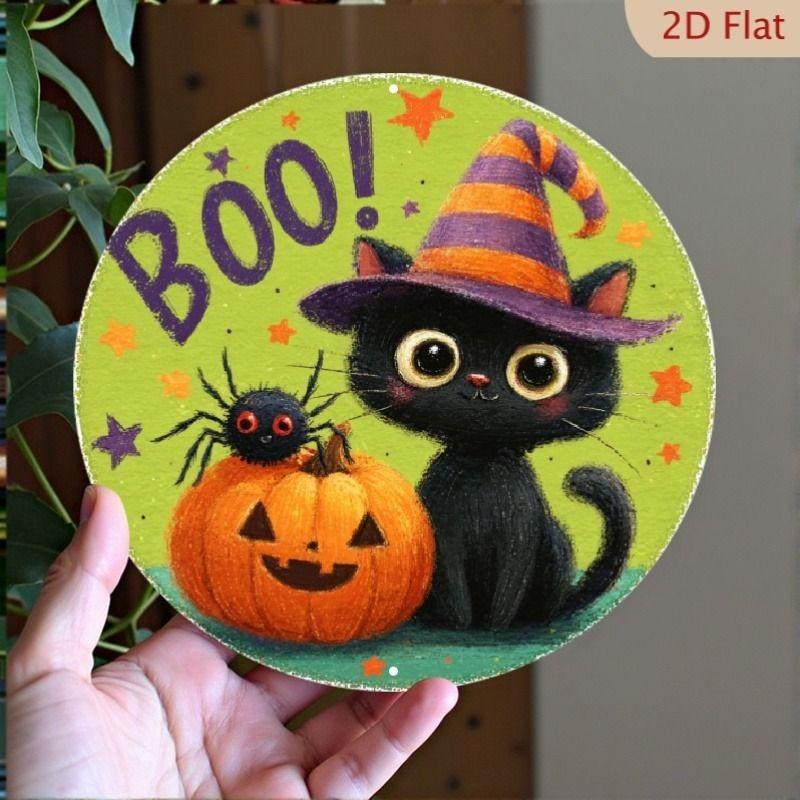 2D Flat Hanging Decorative Metal Sign Hand Painted Art