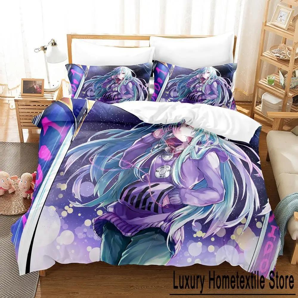 Kagerou Project Bedding Set Cartoon Anime Three-piece Set Adult Kid Bedroom Duvet Cover Sets 3D Kawaii Impression Textile