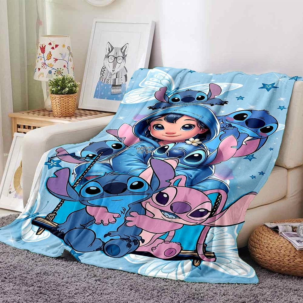 Mickey Mouse Collage Flannel Blanket, Soft and Warm, Suitable for Beds and Sofas, All Seasons, Portable Travel Blanket. 073094