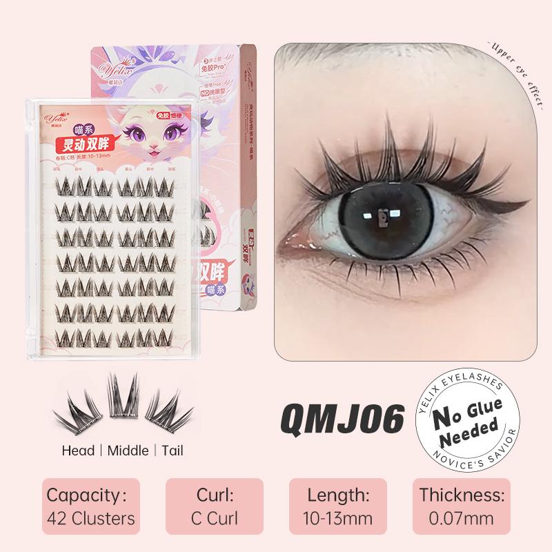 Clusters Eyelashes Glue-free False Eyelashes Natural Eyelash Manga Lashes Soft False Eyelashes Daily Makeup
