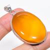 Yellow Onyx Gemstone Handmade 925 Sterling Silver Jewelry Pendant 2.25" KJ-35