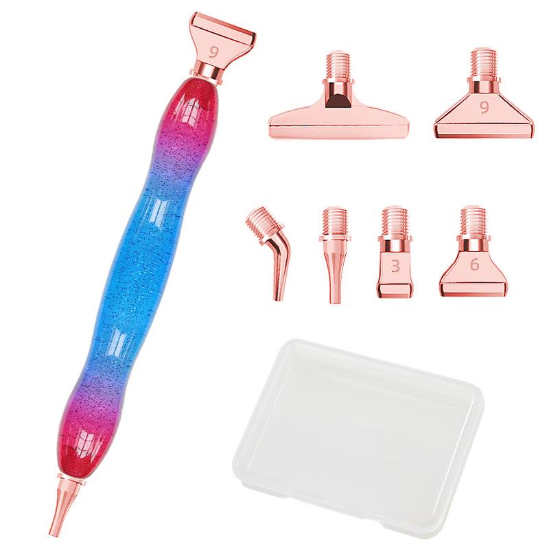 Ergonomic Diamond Painting Pen with Screw Plastic & Metal Tip, 5D Art Nail Gem Picking Tool Accessories