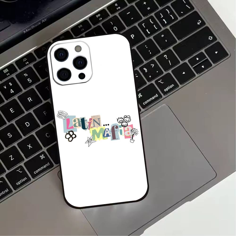 Latin Mafia Creative Phone Case For iPhone 17,16,15,14,13,12,11 Plus,Pro Max,XS,Soft Silicone Black Cover