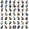 50PCS Cat Print Stickers Scrapbooking Laptop Graffiti Stationery Art Picture Living Room Phone Fashion Skateboard Phone Sticker