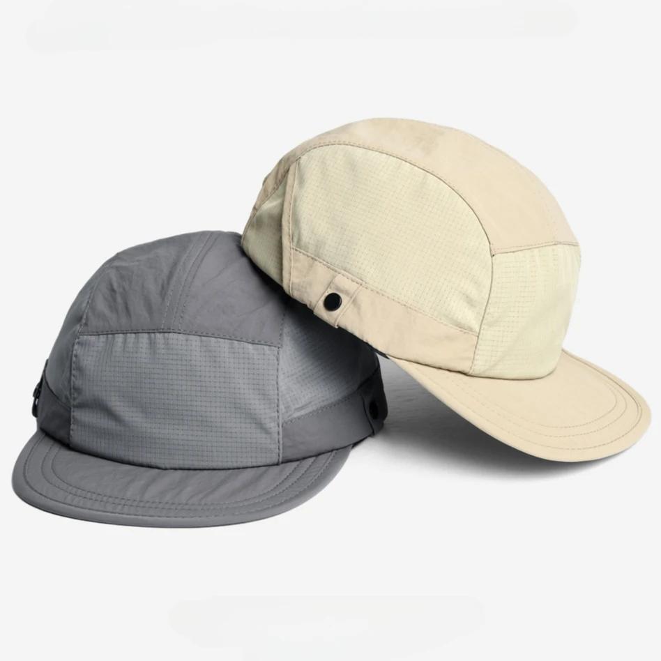 Japanese Color Matching Short Brim Baseball Caps Men Women Summer Lightweight Sun Hat Outdoor Sports 5 Panel Running Cap UPF50+