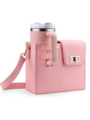 Bolsa de armazenamento multifuncional universal para proteção de copo de água transversal portátil para exterior, cor sólida de ombro único