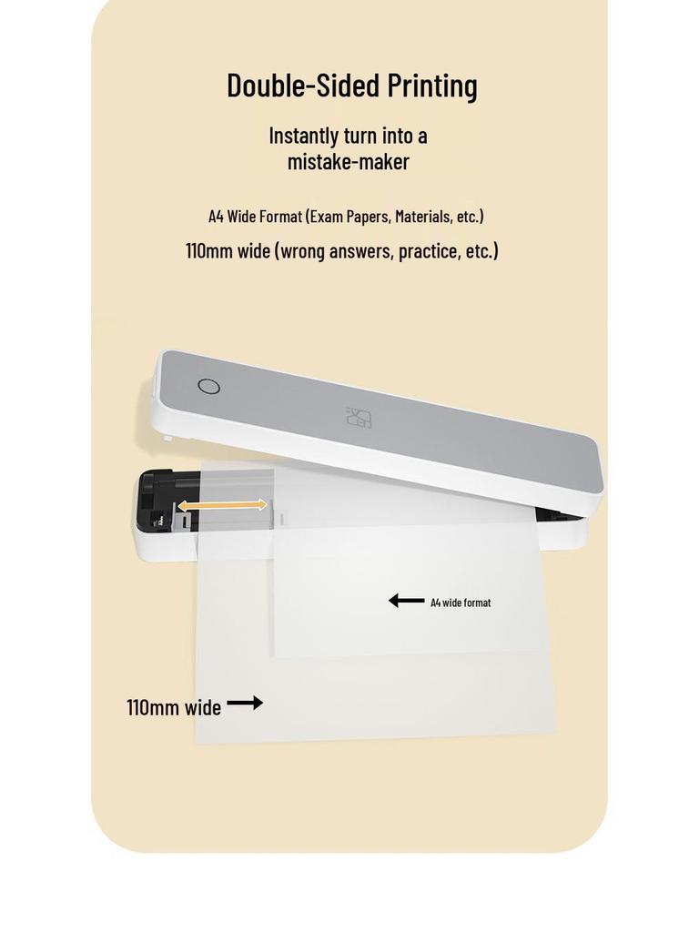 MT610 Wireless Portable Thermal Printer for Home and Study
