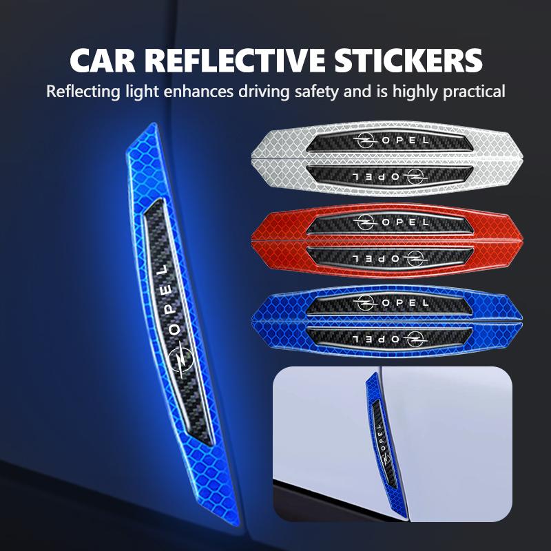 For Opel Reflective Car Sticker Door Edge Guards Trim Molding Protection Strip Scratch Protector Insignia Corsa Zafira Meriva