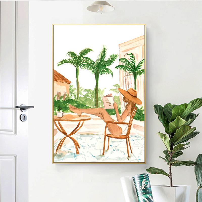 Jungle Swing Meadow Tropical Beach Pool Moroccan Wall Art Canvas Painting Posters And Prints Wall Pictures For Living Room Decor
