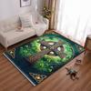 Celtic Cross with Shamrock Design Non-slip rug suitable for living room and bedroom sofas