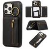 Ring Zipper Wallet Multi Card Flip Leather Case for iPhone 15 14 13 12 11 Pro Max XS MAX XR for Samsung S24 S23 S22 S21 S20 Ultra Plus A14 A13 A53 A54