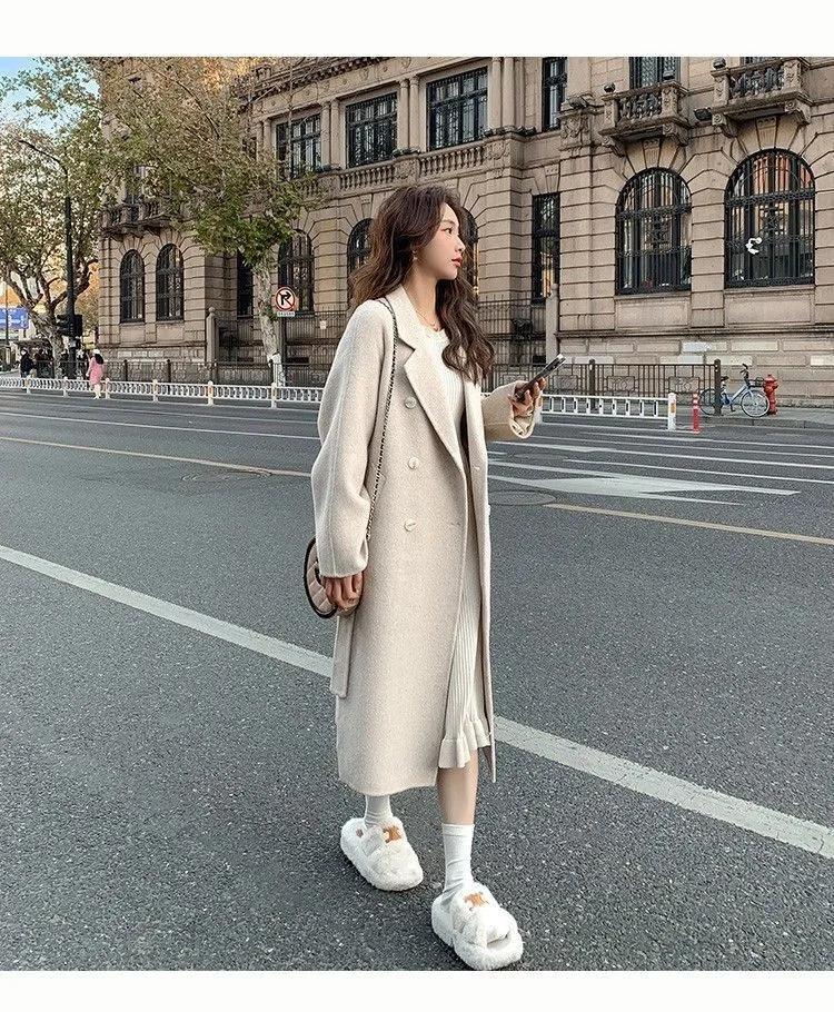 Women's Mid,length Fashionable Wool Coat