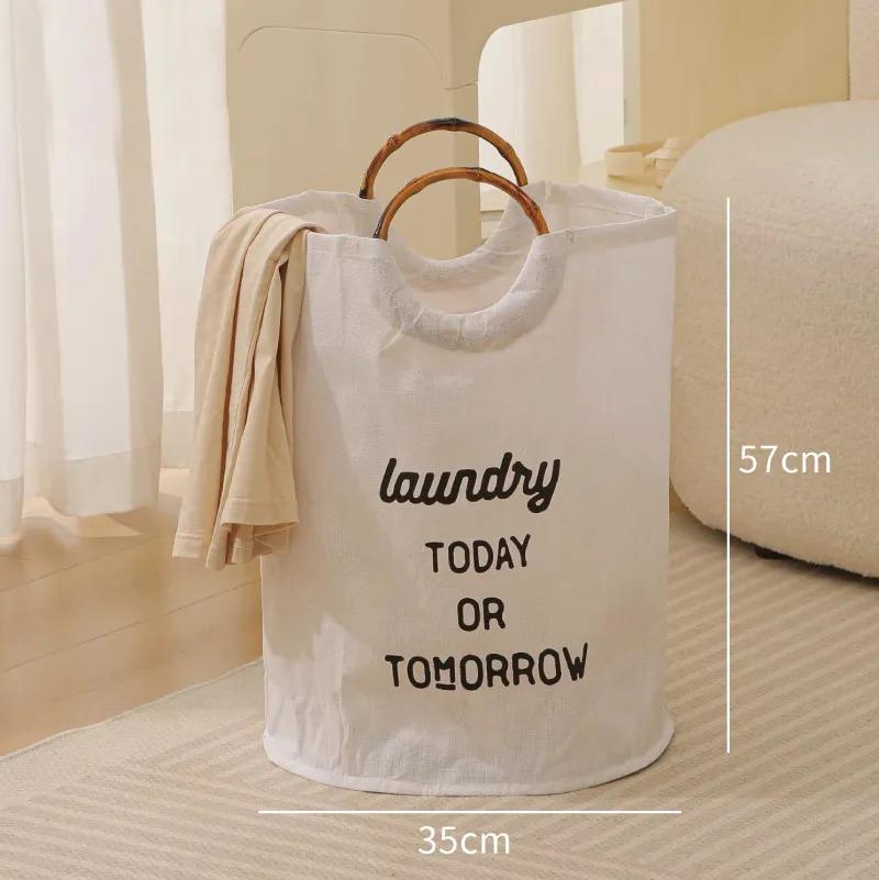 Dirty Clothes Basket For Household Use Portable Hand-Held Laundry Changing Storage Basket Foldable Thick Waterproof Clothes And Miscellaneous Items