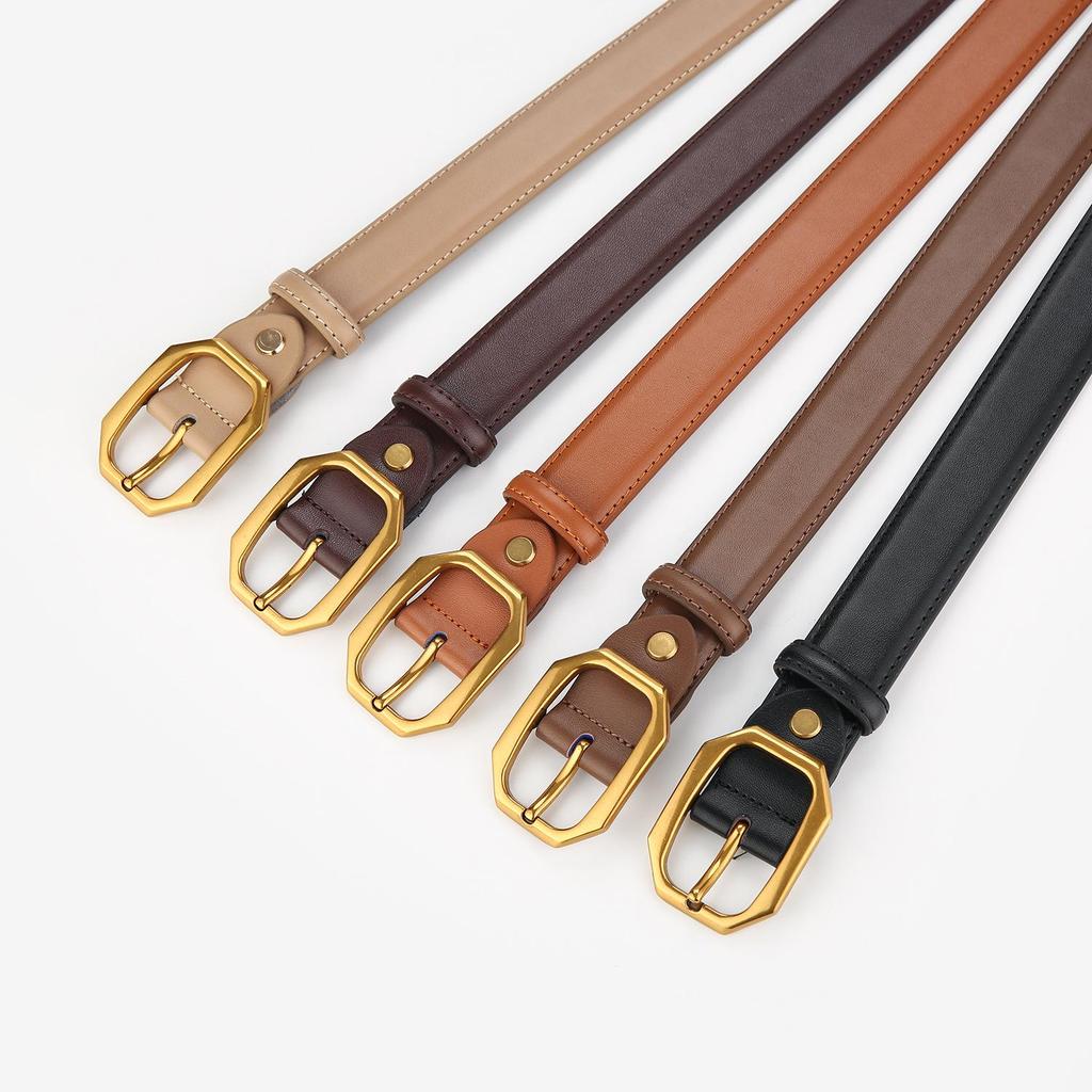 2023 Genuine Leather Retro Cowhide Belt for Jeans - Hong Kong Style