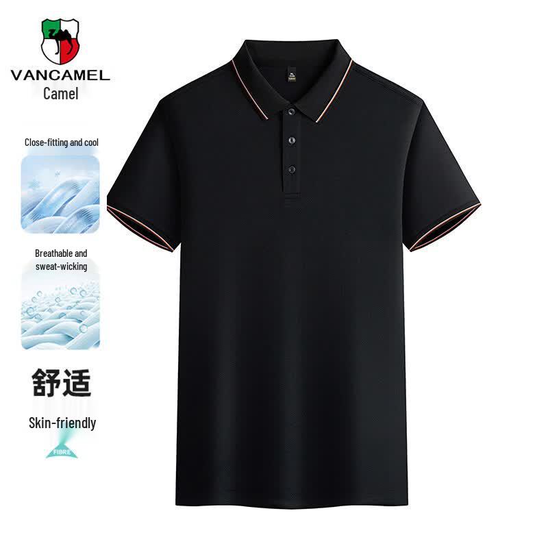 VANCAMEL Men s Summer Polo Shirt L чёрный
