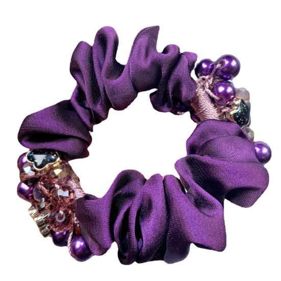 

Отличная веревка для волос, привлекательная элегантная практичная женская очень большая резинка для волос фиолетовый