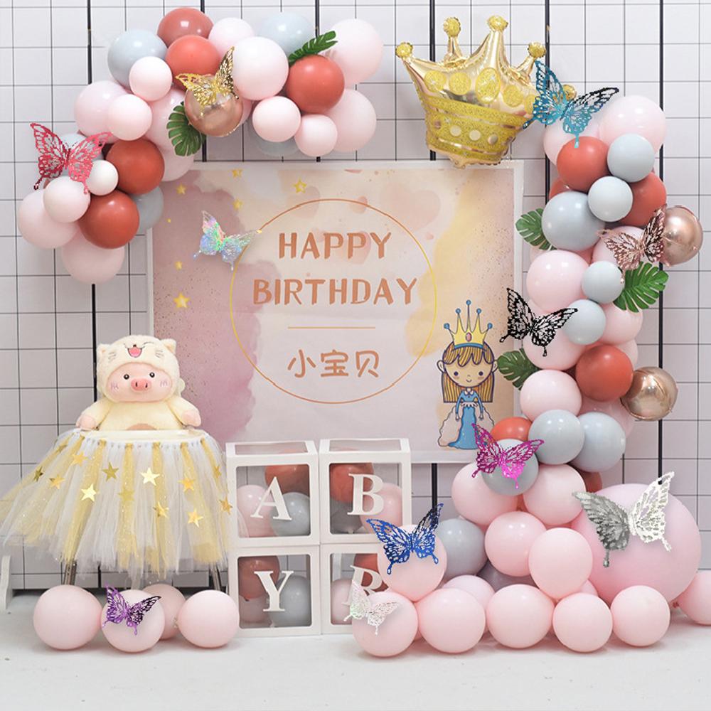 12Pcs/set 3D Hollow Butterfly Wall Stickers Wall Decor For Living Room Wedding Party Butterflies Decal Stickers