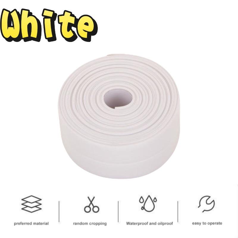 

1/2/3 Roll of Kitchen Anti-mold and Waterproof Tape, Moisture-proof Kitchen and Bathroom Sink Gap, Beautiful Seam Toilet Sticker 2.2cm&1m белый
