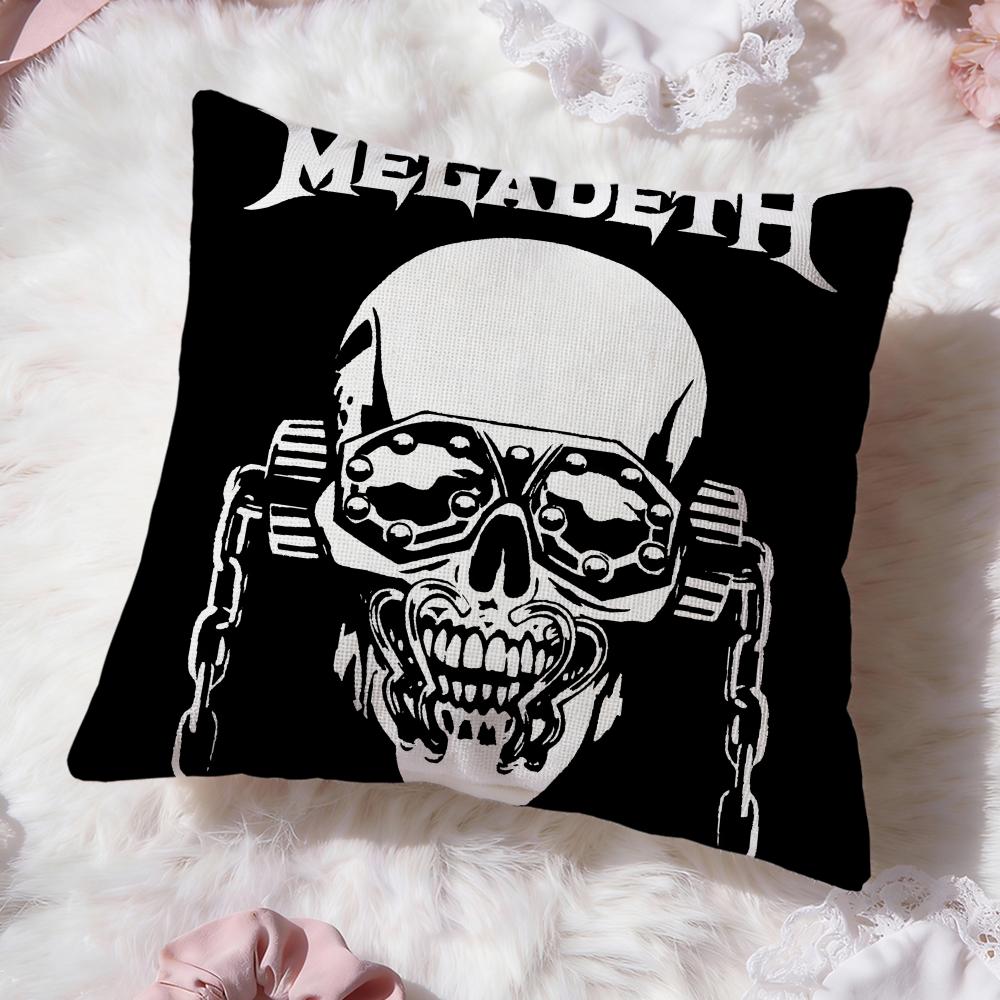 Band Megadeths Cushion Cover Premium Comfort Reversible Pillow Cove -Two in One Design for Any Room & Car Interior