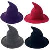 Solid Color Halloween Witch Hat High Quality Costume Hat Fashionable Magical Hat  For Women
