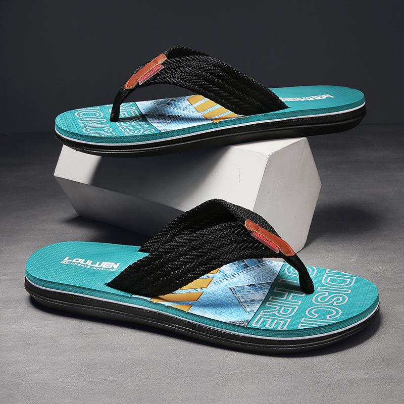 

Летние пляжные шлепанцы мужские модные на толстой подошве для отдыха на открытом воздухе шлепанцы мужские сандалии 40 зелёный