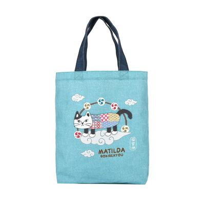 [Kusuguru Japan] Canvas Tote Bag met Japans Patroon Matilda Raijin GR