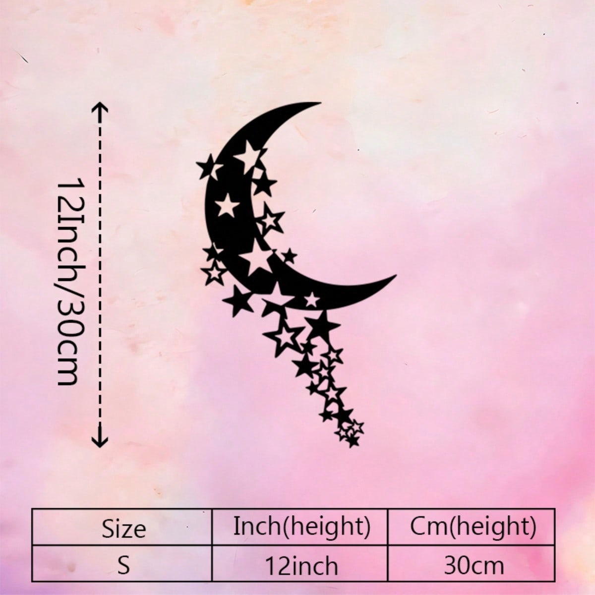 

Celestial Metal Wall Art Moon and Stars Sculpture for Bedroom Living Room Romantic Gift for Couples Stargazers 18x30