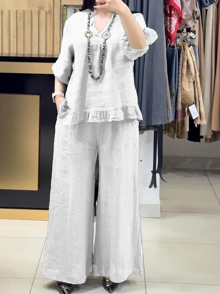 Cross-border explosive women's fashion casual loose short-sleeved large-size suit women