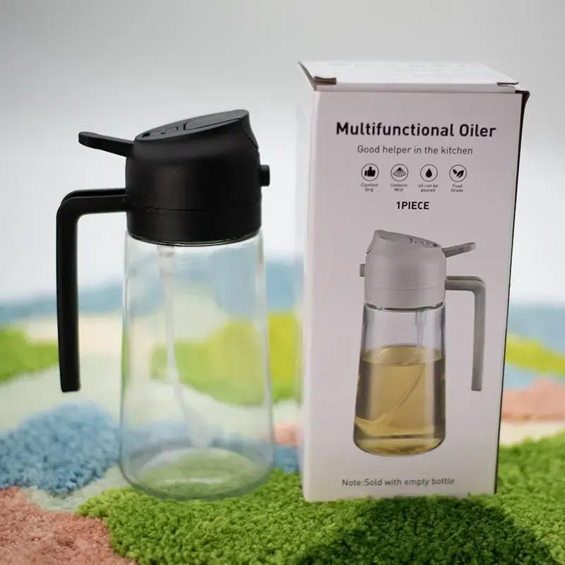 2v1 500ml skleněný rozprašovač oleje, láhev s rozprašovačem oleje, nádržka na olej, BBQ, kuchyňské pečení, BBQ, piknik, kuchyňské náčiní pro firmy