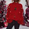 Autumn and Winter New Christmas Sweater Handmade Decoration Christmas Tree Elk Sweater Hoodie for Women 3506