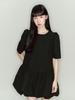 Ganiesong Jacquard Baby Doll Dress_Black