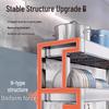 Youshu 304 Stainless Steel 66cm Wall-Mounted Foldable Dish Rack with Utensil Holder