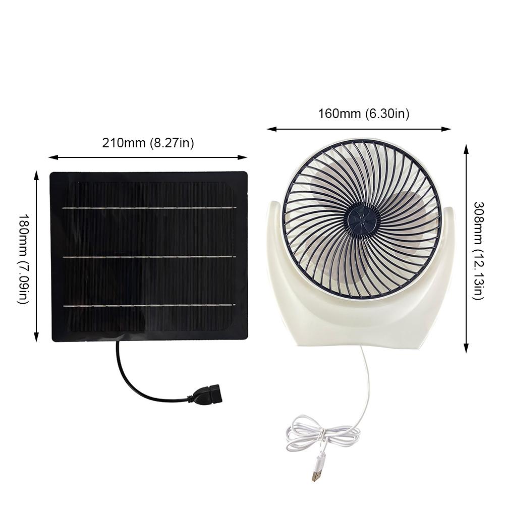 Solar Panel Fan Solar Powered Camping Fan Solar Charger Outdoor Fan Desk Fan for Outdoor Camping Hiking Fishing Travel