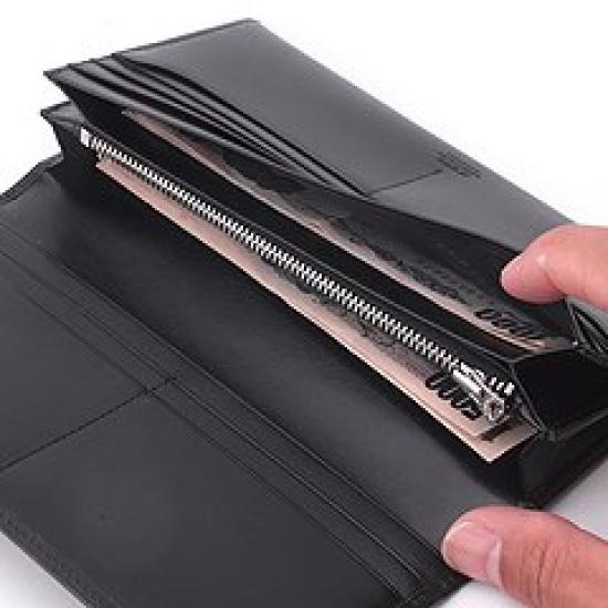 Porter Yoshida Bag Lange Geldbörse SHEEN 110-02918 Herren Echtleder (1. Schwarz)