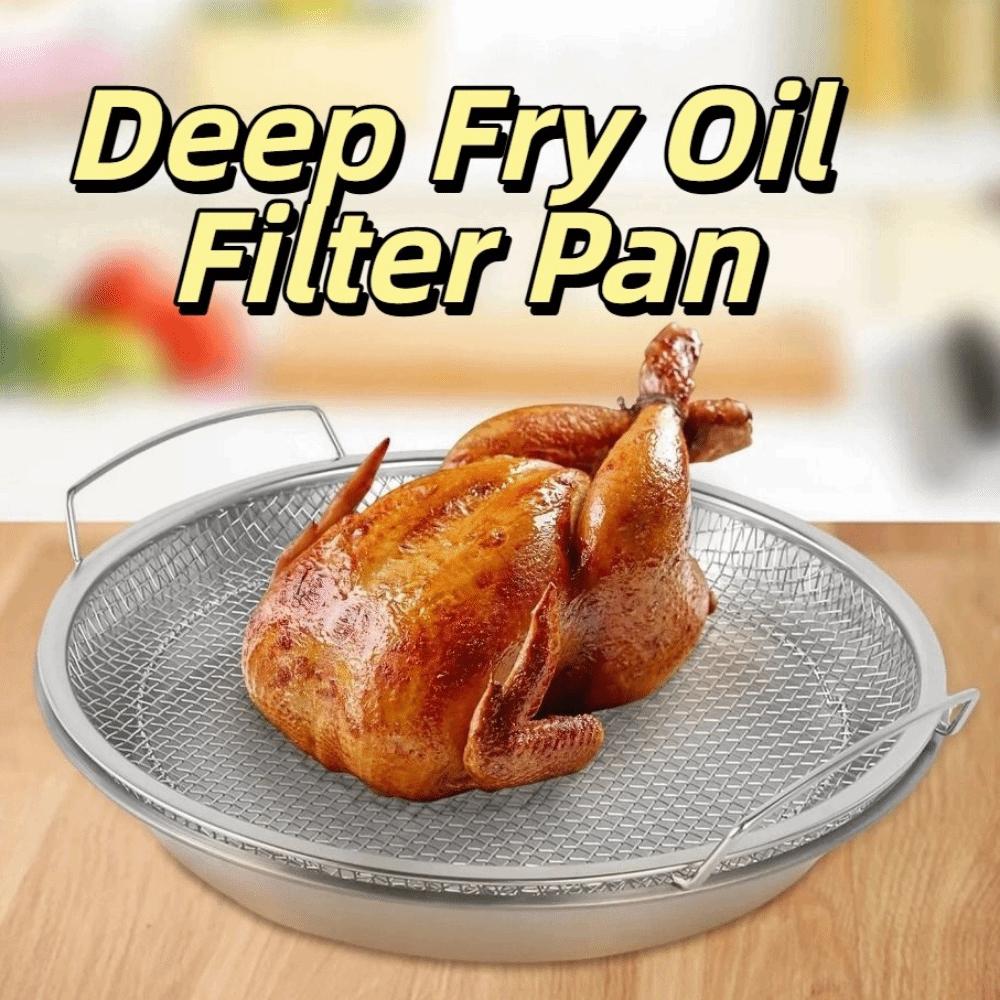 18-26cm Síťovaný odkapávací koš Nerezový Stojan na odkapávání smažených potravin Domácnost